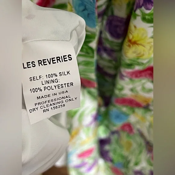 Les Reveries 100% Silk Rose Orchid Pleated Bow Maxi Dress Size 8 - Picture 9 of 13